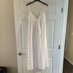 Zara White Maxi Cotton Summer Dress